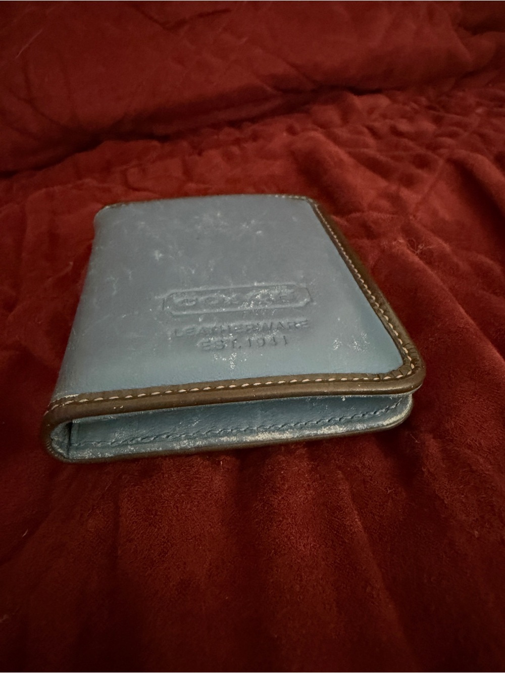 Vintage COACH Blue Leather Card holder - Picture 5 of 7